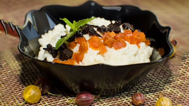 Gachas con frutas